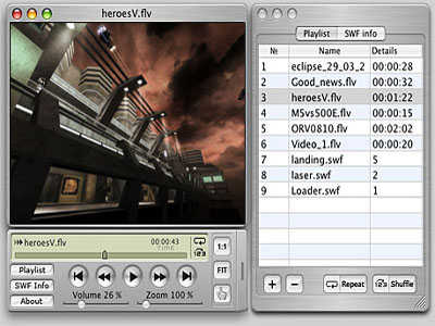 Screenshot of Eltima SWF Movie Player for Mac